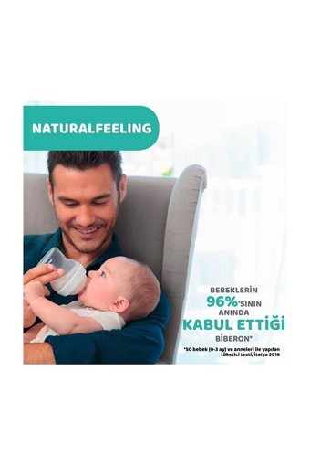 Chicco Natural Feeling Polipropilen Gaz Yapmayan Antikolik Yenidoğan Orta Akışlı Kulpsuz 0+ Ay Beyaz Yuvarlak Uçlu Bebek Biberon 150 ml