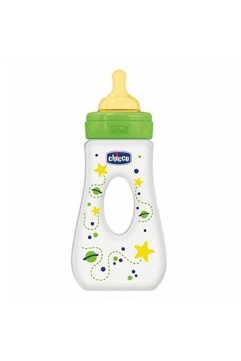 Chicco Seyahat Biberonu Polipropilen Gaz Yapmayan Antikolik Orta Akışlı Kulplu 4+ Ay Yeşil Yuvarlak Uçlu Bebek Biberon 240 ml