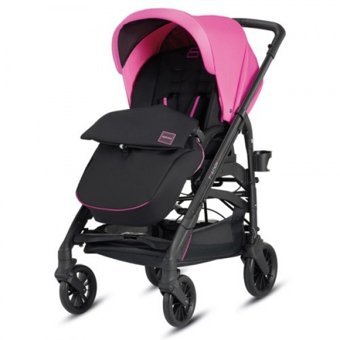 Inglesina Trilogy Çift Yönlü Katlanabilir Tek Elle Kapanan 360 Derece Dönen Tam Yatar Travel Sistem Bebek Arabası Pembe