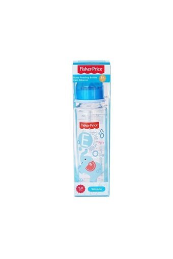 Fisher Price Fp-Fb004 Cam Gaz Yapmayan Antikolik Kulpsuz 6+ Ay Desenli Renkli Yuvarlak Uçlu Bebek Biberon 250 ml