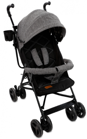 Baby2Go Verona 2241 Katlanabilir Tek Elle Kapanan 360 Derece Dönen Tam Yatar Kabin Tipi Baston Bebek Arabası Gri