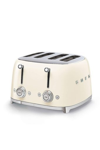 Smeg 50's Style TSF03CREU 4 Dilim Kırıntı Tepsili 2000 W Krem Retro Ekmek Kızartma Makinesi