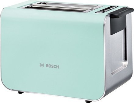 Bosch TAT8612 Styline 2 Dilim Kırıntı Tepsili Telli 860 W Mavi Mini Ekmek Kızartma Makinesi