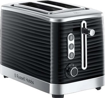 Russell Hobbs 24371-56 Inspire 2 Dilim Kırıntı Tepsili Telli Akıllı 1050 W Siyah Retro Mini Ekmek Kızartma Makinesi