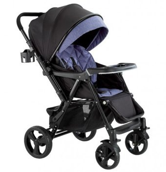Baby2Go 2026 Smart Çift Yönlü Katlanabilir 360 Derece Dönen Tam Yatar Puset Bebek Arabası Mor