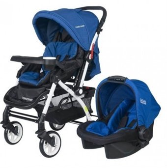 TommyBaby EAG-2847 Eagle Çift Yönlü Katlanabilir 360 Derece Dönen Tam Yatar Kabin Tipi Travel Sistem Bebek Arabası Lacivert
