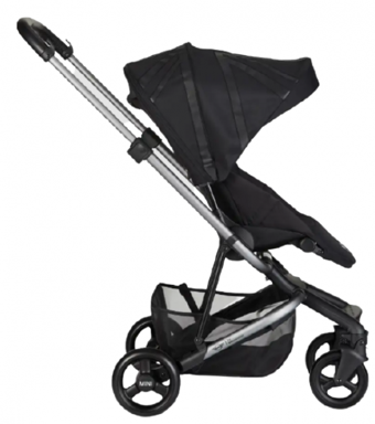 Easywalker Mini Katlanabilir Tek Elle Kapanan 360 Derece Dönen Tam Yatar Kabin Tipi Puset Bebek Arabası Gri