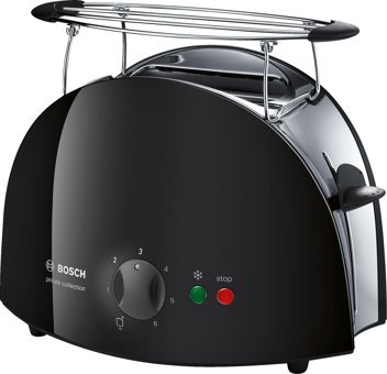 Bosch TAT6313 Private 2 Dilim Kırıntı Tepsili 900 W Siyah Retro Mini Ekmek Kızartma Makinesi