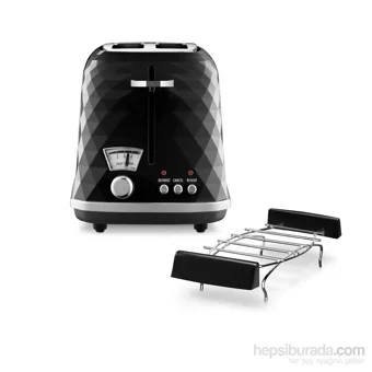 Delonghi Brillante CTJ 2103.BK 2 Dilim Kırıntı Tepsili Telli Akıllı 900 W Siyah Mini Ekmek Kızartma Makinesi