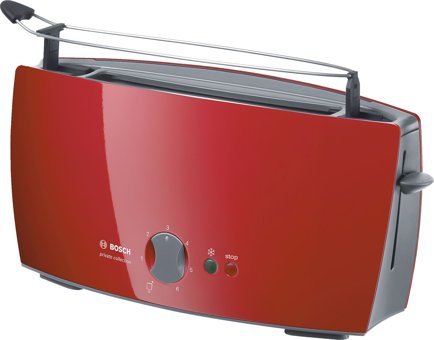 Bosch TAT6004 2 Dilim Kırıntı Tepsili 900 W Kırmızı Retro Mini Ekmek Kızartma Makinesi