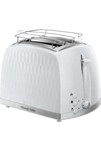 Russell Hobbs 26061-56 HoneyComb 2 Dilim Kırıntı Tepsili Telli 850 W Beyaz Retro Mini Ekmek Kızartma Makinesi