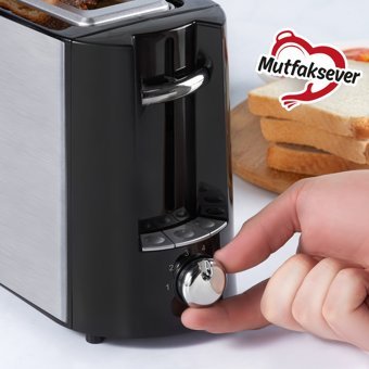 Karaca İnox XXL 2 Dilim Kırıntı Tepsili Telli Akıllı 1030 W İnox Mini Ekmek Kızartma Makinesi