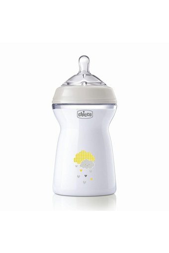 Chicco Natural Feeling Polipropilen Gaz Yapmayan Antikolik Hızlı Akışlı Kulpsuz 6+ Ay Desenli Şeffaf Yuvarlak Uçlu Bebek Biberon 150 ml