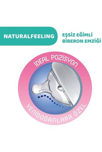 Chicco Natural Feeling Polipropilen Gaz Yapmayan Antikolik Hızlı Akışlı Kulpsuz 6+ Ay Desenli Şeffaf Yuvarlak Uçlu Bebek Biberon 150 ml