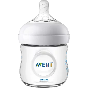 Philips Avent Natural Polipropilen Gaz Yapmayan Antikolik Yenidoğan Yavaş Akışlı Kulpsuz 0+ Ay Şeffaf Yuvarlak Uçlu Bebek Biberon 125 ml