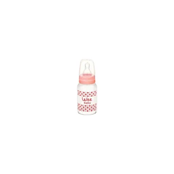 Wee Baby 770 Cam Gaz Yapmayan Antikolik Kulpsuz Desenli Pembe Yuvarlak Uçlu Bebek Biberon 120 ml