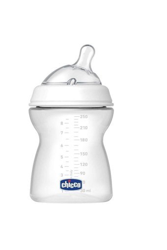 Chicco Natural Feeling Polipropilen Gaz Yapmayan Antikolik Yenidoğan Orta Akışlı Kulpsuz 2+ Ay Beyaz Yuvarlak Uçlu Bebek Biberon 250 ml