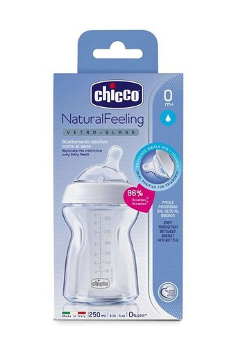 Chicco Natural Feeling Polipropilen Gaz Yapmayan Antikolik Yenidoğan Orta Akışlı Kulpsuz 0+ Ay Şeffaf Yuvarlak Uçlu Bebek Biberon Seti 250 ml + 150 ml
