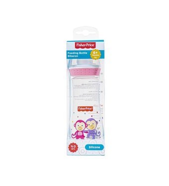 Fisher Price FP-FBP002 Polipropilen Gaz Yapmayan Antikolik Kulpsuz 6+ Ay Desenli Renkli Yuvarlak Uçlu Bebek Biberon 250 ml