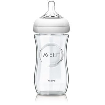 Philips SCF053/17 Cam Gaz Yapmayan Antikolik Yenidoğan Yavaş Akışlı Kulpsuz 0+ Ay Beyaz Yuvarlak Uçlu Bebek Biberon 240 ml