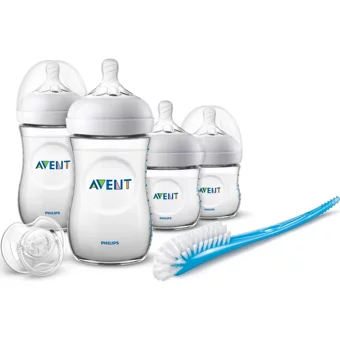 Philips SCD301/01 Polipropilen Gaz Yapmayan Antikolik Yenidoğan Yavaş Akışlı Kulpsuz 0+ Ay Renkli Yuvarlak Uçlu Bebek Biberon Seti 260 ml + 125 ml