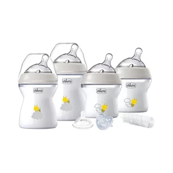 Chicco Natural Feeling Cam Gaz Yapmayan Antikolik Yenidoğan Ayarlanabilir Akışlı Kulpsuz 0+ Ay Desenli Şeffaf Yuvarlak Uçlu Bebek Biberon Seti 330 ml +250 ml + 150 ml
