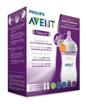 Philips Avent Natural Polipropilen Gaz Yapmayan Antikolik Yavaş Akışlı Kulpsuz 1+ Ay Şeffaf Yuvarlak Uçlu Bebek Biberon 260 ml