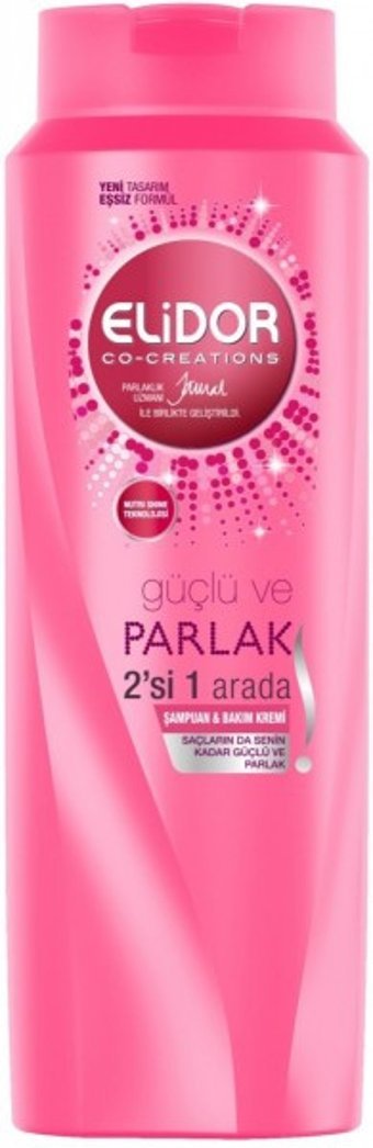 Elidor Güçlü ve Parlak Tüm Saçlar İçin Kremli 2 si Bir Arada Şampuan 550 ml