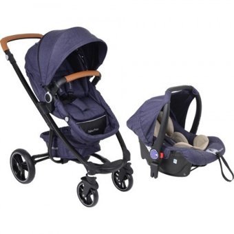 Fisher Price FP BST020 Sierra Çift Yönlü Katlanabilir 360 Derece Dönen Tam Yatar Travel Sistem Bebek Arabası Lacivert