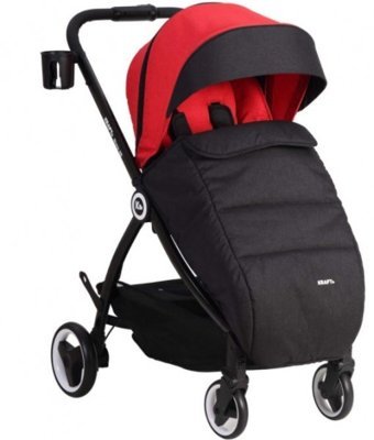 Kraft Sharp XB Çift Yönlü Katlanabilir Tek Elle Kapanan 360 Derece Dönen Tam Yatar Travel Sistem Bebek Arabası Siyah
