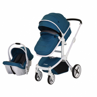 Prego Baby 2086 Quattro Vip Çift Yönlü Katlanabilir 360 Derece Dönen Tam Yatar Travel Sistem Bebek Arabası Lacivert