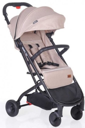 Kraft X55 Katlanabilir Tek Elle Kapanan 360 Derece Dönen Tam Yatar Puset Bebek Arabası Bej