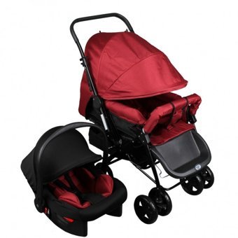 Norfolk Diamond Baby Brugge Katlanabilir Tek Elle Kapanan 360 Derece Dönen Tam Yatar Kabin Tipi Baston Bebek Arabası Bordo
