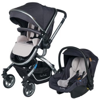 Pierre Cardin PC-405P Twist Plus Çift Yönlü Katlanabilir Tek Elle Kapanan 360 Derece Dönen Tam Yatar Travel Sistem Bebek Arabası Bordo
