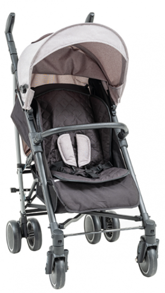 Baby2Go 2311 Parma Katlanabilir 360 Derece Dönen Tam Yatar Kabin Tipi Baston Bebek Arabası Gri