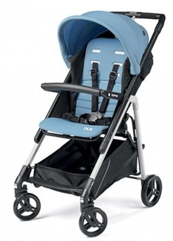 Peg Perego Tak Katlanabilir Tek Elle Kapanan 360 Derece Dönen Tam Yatar Kabin Tipi Puset Bebek Arabası Mavi