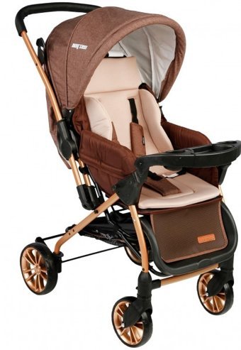 Baby Enzo Step20 Çift Yönlü Katlanabilir 360 Derece Dönen Tam Yatar Puset Bebek Arabası Gri