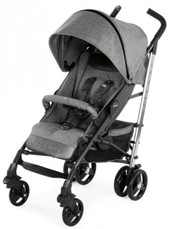 Chicco Lite Way Top 3 Katlanabilir Tek Elle Kapanan 360 Derece Dönen Tam Yatar Kabin Tipi Baston Bebek Arabası Gri