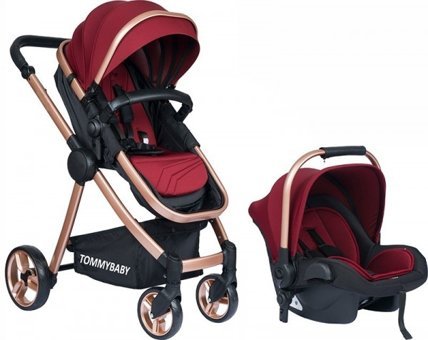 TommyBaby Tornado Plus Çift Yönlü Katlanabilir 360 Derece Dönen Tam Yatar Kabin Tipi Puset Bebek Arabası Füme