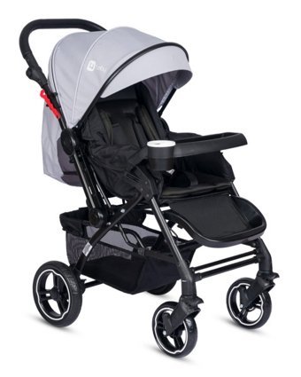 4 Baby Active Plus Sky AB352 Çift Yönlü Katlanabilir Tek Elle Kapanan 360 Derece Dönen Tam Yatar Kabin Tipi Puset Bebek Arabası Gri