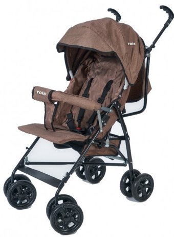 Tois Baby Atlas Katlanabilir Tek Elle Kapanan 360 Derece Dönen Tam Yatar Kabin Tipi Baston Bebek Arabası Gri