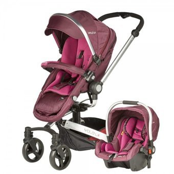 Baby2Go 6030 Volo Private Çift Yönlü Tek Elle Kapanan 360 Derece Dönen Tam Yatar Travel Sistem Bebek Arabası Pembe