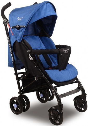 Diamond Baby Baby Pearl Katlanabilir 360 Derece Dönen Tam Yatar Kabin Tipi Puset Bebek Arabası Mavi