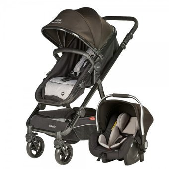 Baby2Go 6041 Venüs Çift Yönlü Katlanabilir 360 Derece Dönen Tam Yatar Travel Sistem Bebek Arabası Siyah