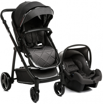Baby Plus Galaxy Çift Yönlü Katlanabilir 360 Derece Dönen Tam Yatar Travel Sistem Bebek Arabası Antrasit