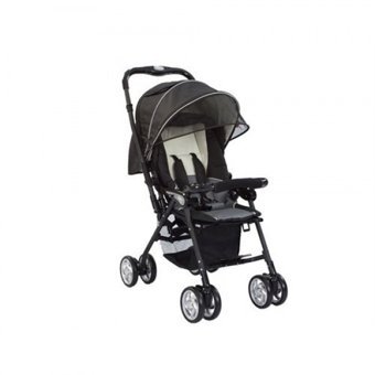 Sunny Baby SB-315 Smart Çift Yönlü Katlanabilir 360 Derece Dönen Tam Yatar Kabin Tipi Puset Bebek Arabası Siyah