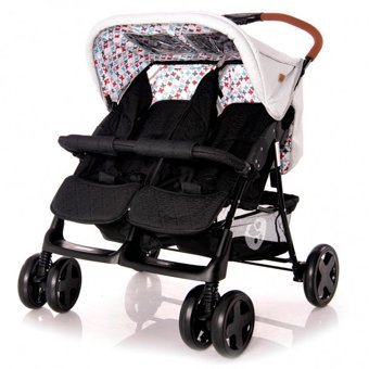 Lorelli 1002007 Twin Katlanabilir Tek Elle Kapanan 360 Derece Dönen Tam Yatar Puset Bebek Arabası Gri