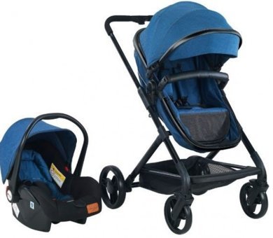 Baby2Go 2032 Mummy Çift Yönlü Katlanabilir 360 Derece Dönen Tam Yatar Travel Sistem Bebek Arabası Gri