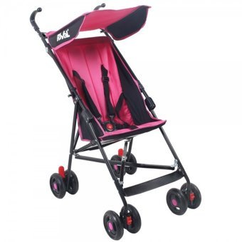 Rival RV 105 Katlanabilir 360 Derece Dönen Kabin Tipi Baston Bebek Arabası Pembe
