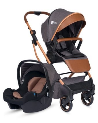 4 Baby AB920-2 Box Plus Çift Yönlü Katlanabilir Tek Elle Kapanan 360 Derece Dönen Tam Yatar Travel Sistem Bebek Arabası Antrasit